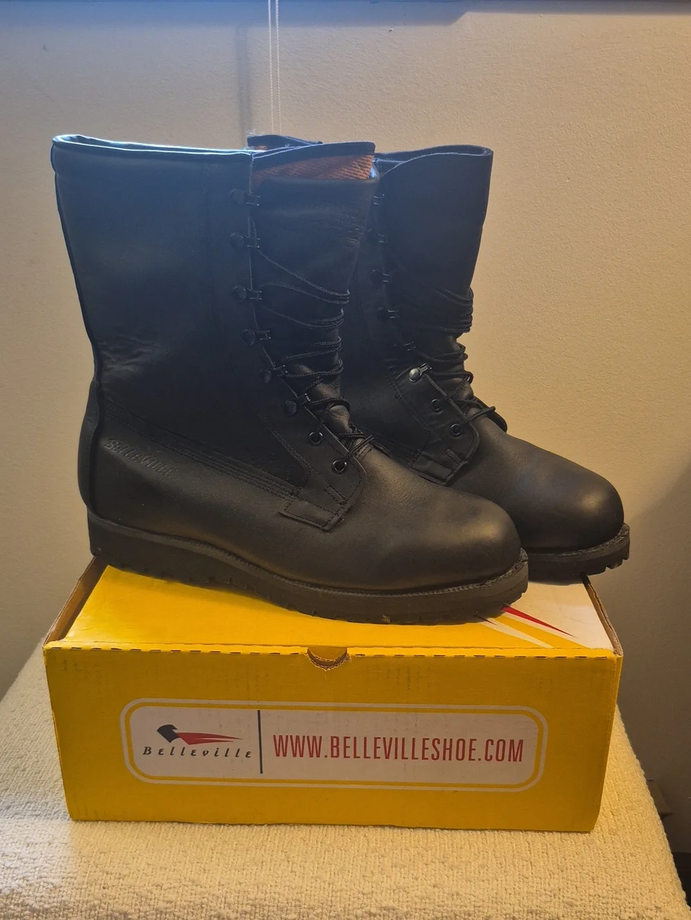 Belleville Men's Black Military Lace-Up Boots